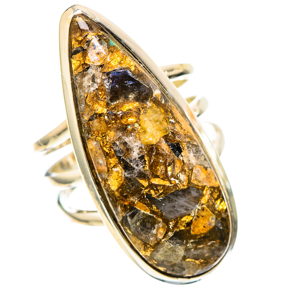 Large Brecciated Labradorite 925 Sterling Silver Ring Size 6.75 (925 Sterling Silver) RING137568