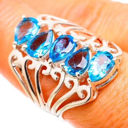 Ana Silver Co Blue Topaz Ring Size 7.25 (925 Sterling Silver)