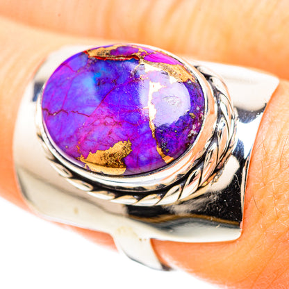 Purple Copper Composite Turquoise Ring Size 7.75 (925 Sterling Silver) RING137015
