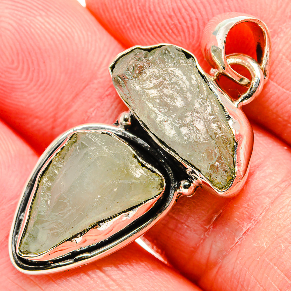 Rough Aquamarine Pendant 1 5/8" (925 Sterling Silver) PD36770