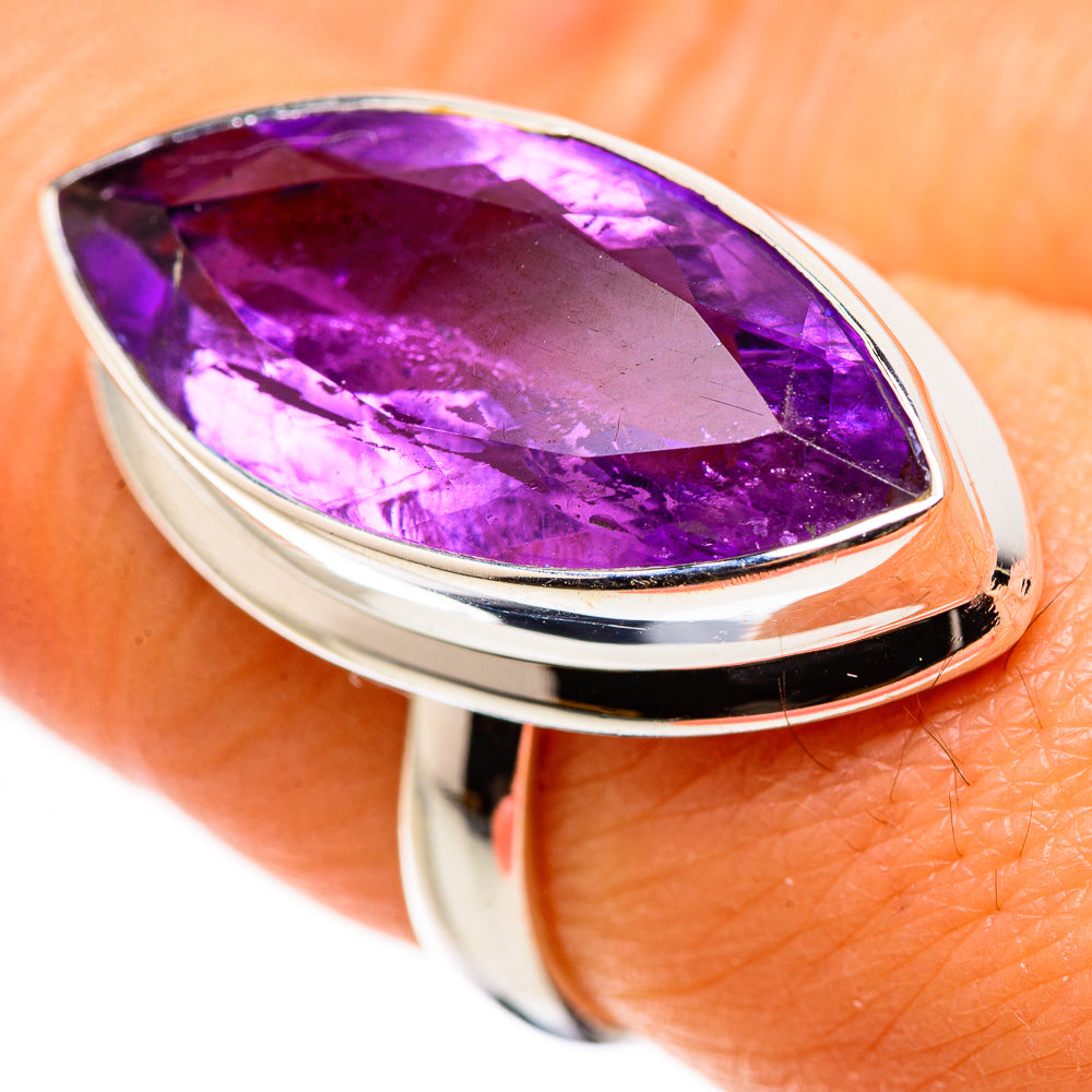Faceted Amethyst Ring Size 7.25 (925 Sterling Silver) RING134586