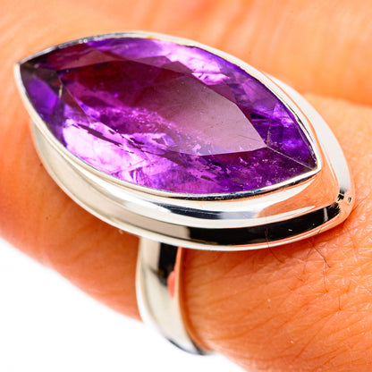 Faceted Amethyst Ring Size 7.25 (925 Sterling Silver) RING134586