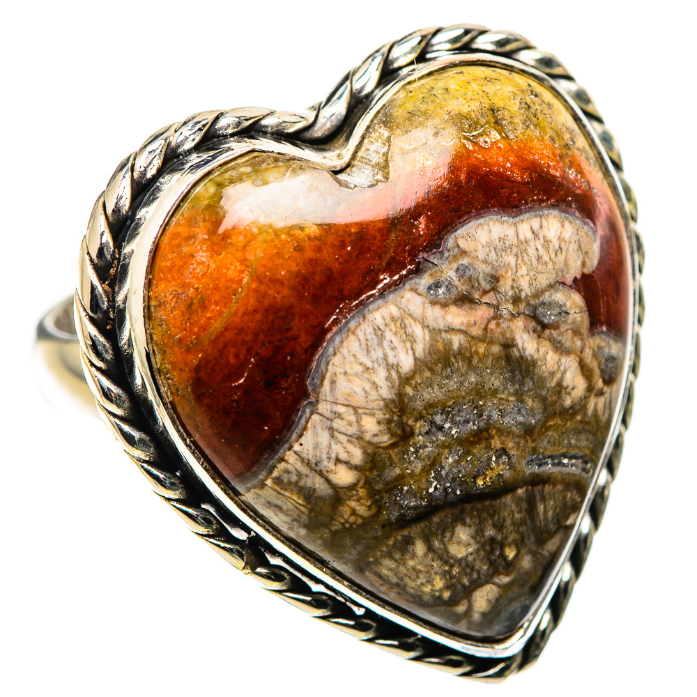 Large Mushroom Rhyolite Ring Size 7.25 (925 Sterling Silver) RING136141