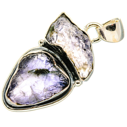 Rough Tanzanite Pendant 1 1/2" (925 Sterling Silver) PD36796