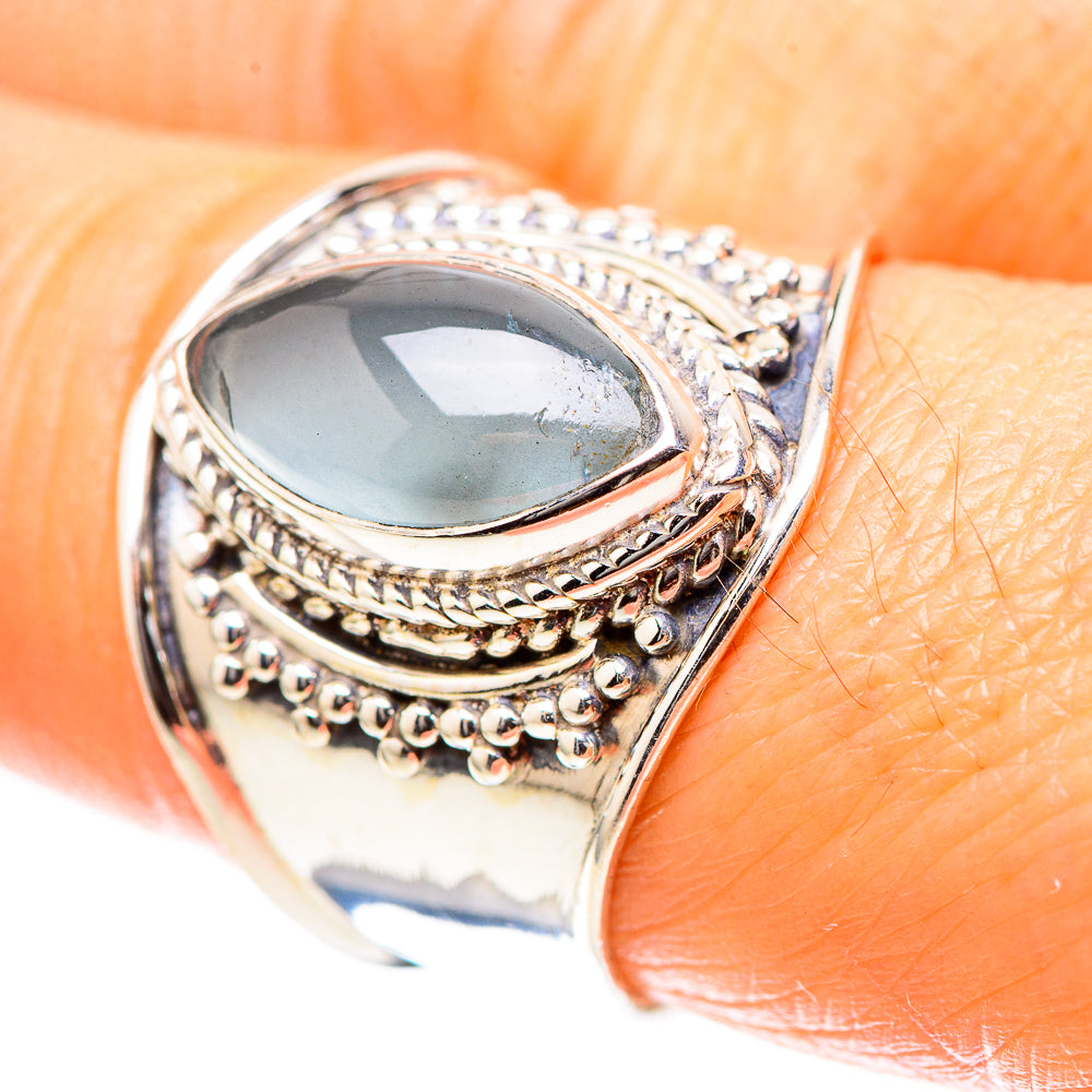 Natural Aquamarine Ring Size 8.25 (925 Sterling Silver) RING136684