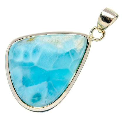 Larimar Pendant 1 1/2" (925 Sterling Silver) PD37278