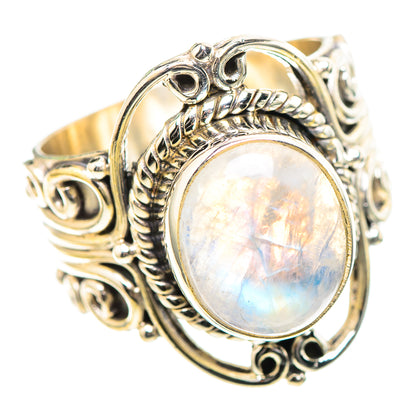 Rainbow Moonstone Ring Size 7.5 (925 Sterling Silver) RING136605