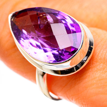 Ana Silver Co Faceted Amethyst Ring Size 9 (925 Sterling Silver)