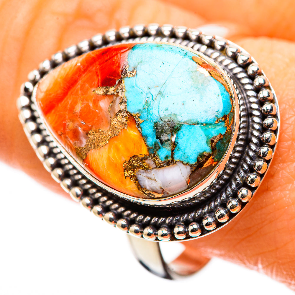Ana Silver Co Spiny Oyster Turquoise Ring Size 11 (925 Sterling Silver)