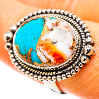 Spiny Oyster Turquoise Ring Size 8 (925 Sterling Silver) RING134906
