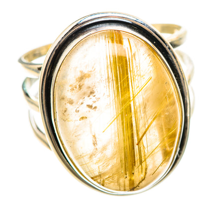 Large Rutilated Quartz 925 Sterling Silver Ring Size 11 Ana Co R136352