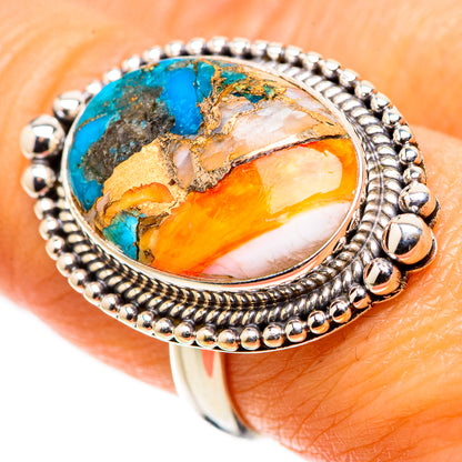 Spiny Oyster Turquoise Ring Size 8 (925 Sterling Silver) RING134857