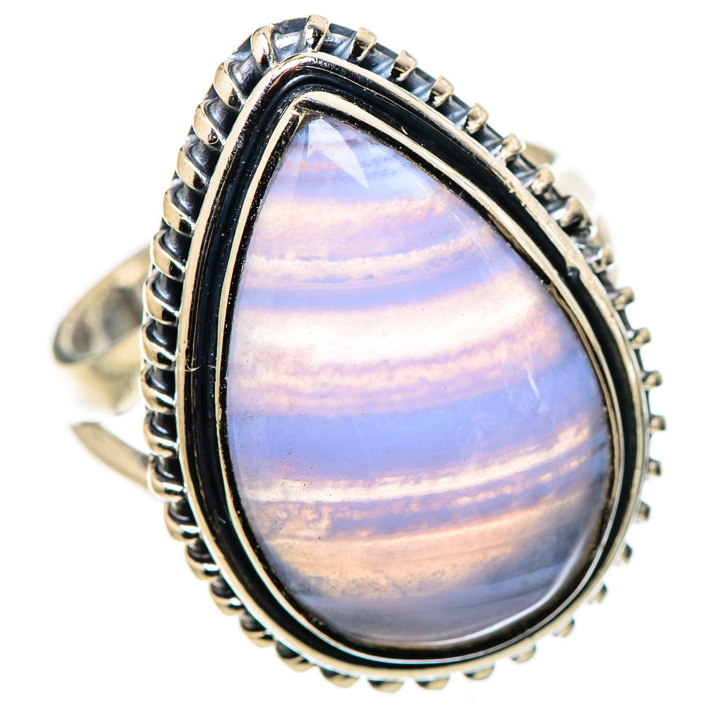 Ana Silver Co Blue Lace Agate Ring Size 7.75 (925 Sterling Silver)