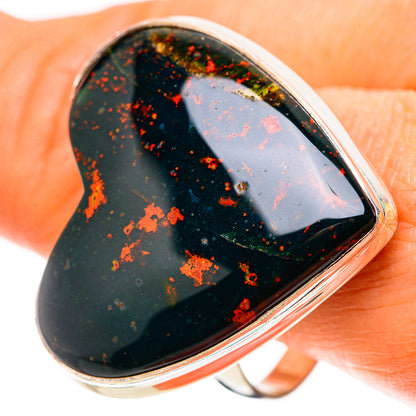 Large Bloodstone Ring Size 12.75 (925 Sterling Silver) RING134711