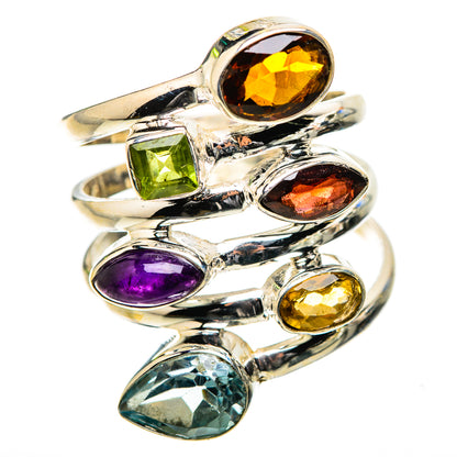 Ana Silver Co Garnet, Amethyst, Citrine, Peridot, Blue Topaz Ring Size 9 (925 Sterling Silver)