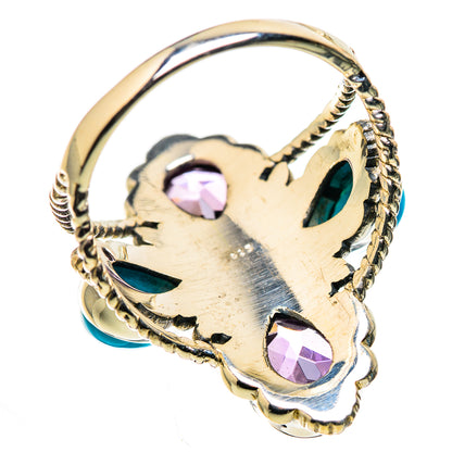 Large Faceted Amethyst, Sleeping Beauty Turquoise Ring Size 10 (925 Sterling Silver) RING136098
