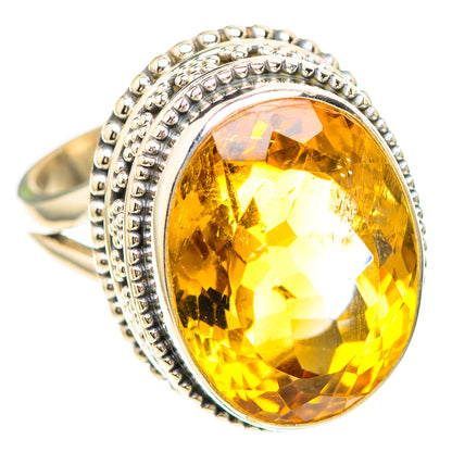 Faceted Citrine 925 Sterling Silver Ring Size 6.25 (925 Sterling Silver) RING137283