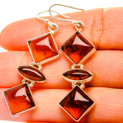Baltic Amber 925 Sterling Silver Earrings 2 1/4" Ana Co E431762