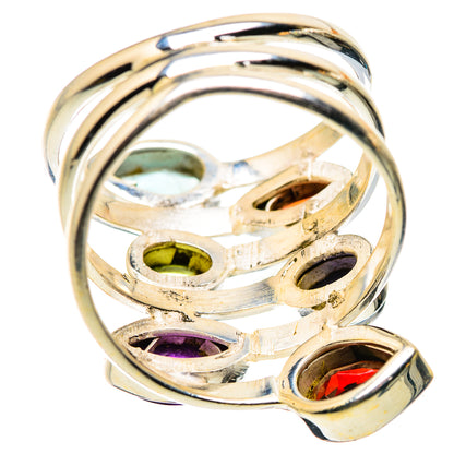 Garnet, Blue Topaz, Peridot, Amethyst, Tanzanite Ring Size 9.75 (925 Sterling Silver) RING134956
