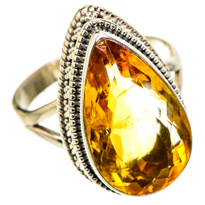 Large Citrine 925 Sterling Silver Ring Size 10.75 Ana Co R135356