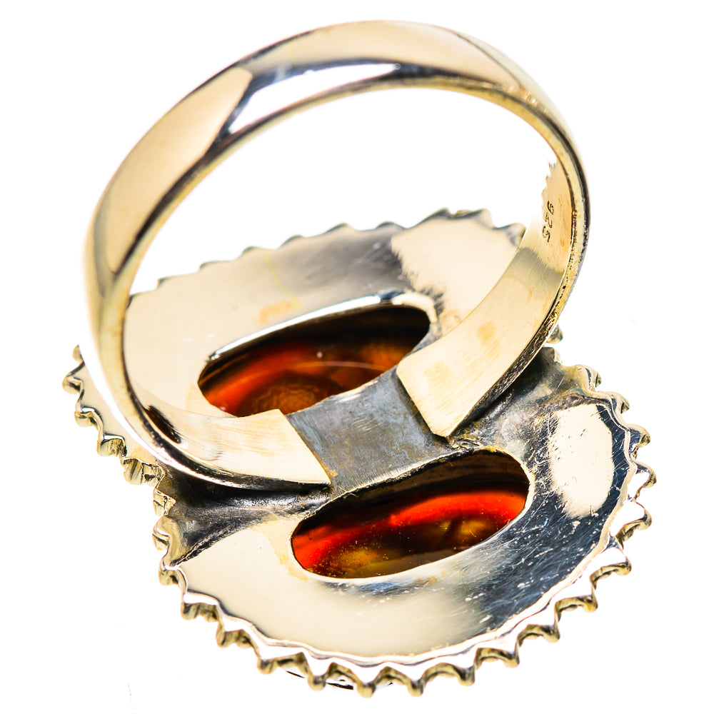 Large Mexican Fire Agate 925 Sterling Silver Ring Size 7 Ana Co R135380