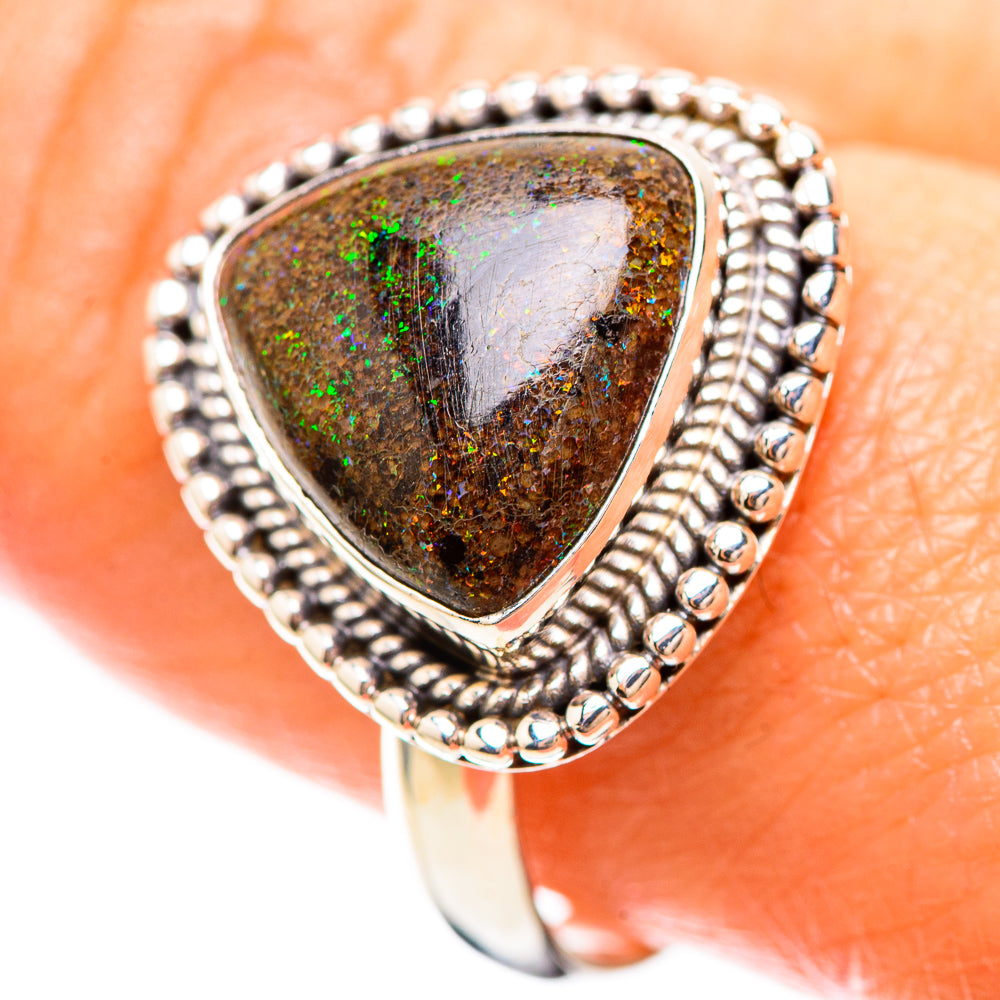 Andamooka Opal 925 Sterling Silver Ring Size 9.75 Ana Co R136245