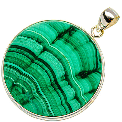Malachite Pendant 2" (925 Sterling Silver) PD37156