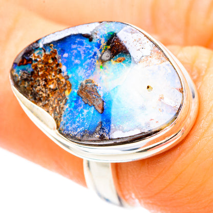 Australian Boulder Opal Ring Size 6.5 (925 Sterling Silver) RING136791