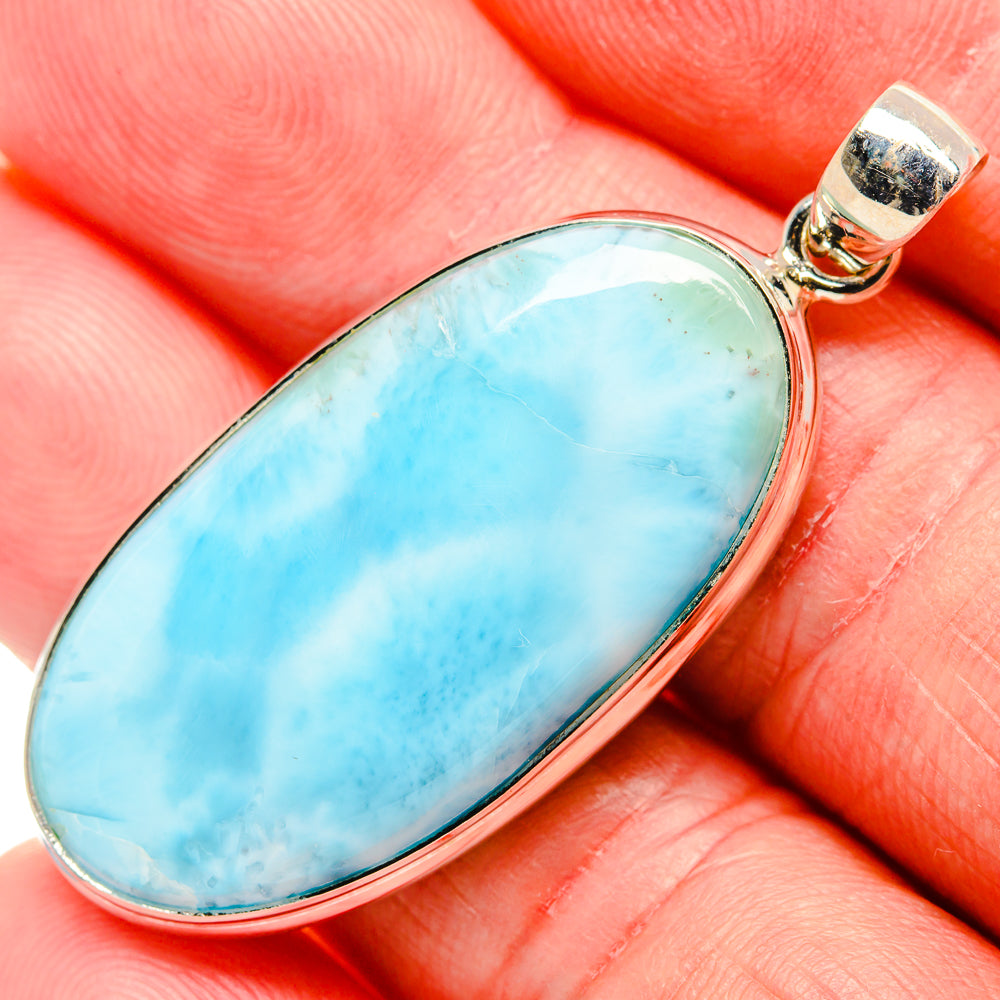 Larimar Pendant 2"  (925 Sterling Silver) PD36913