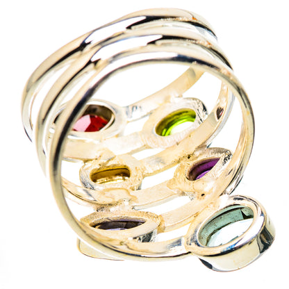Ana Silver Co Large Garnet, Amethyst, Citrine, Peridot, Blue Topaz, Tanzanite Ring Size 9.75 (925 Sterling Silver)