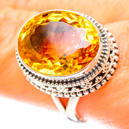 Faceted Citrine Ring Size 9 (925 Sterling Silver) RING136976