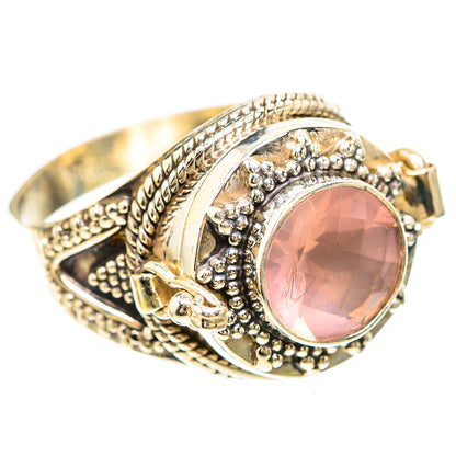 Poison Rose Quartz 925 Sterling Silver Ring Size 11 (925 Sterling Silver) RING137316