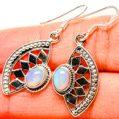 Ethiopian Opal Earrings 1 1/2" (925 Sterling Silver) EARR431469
