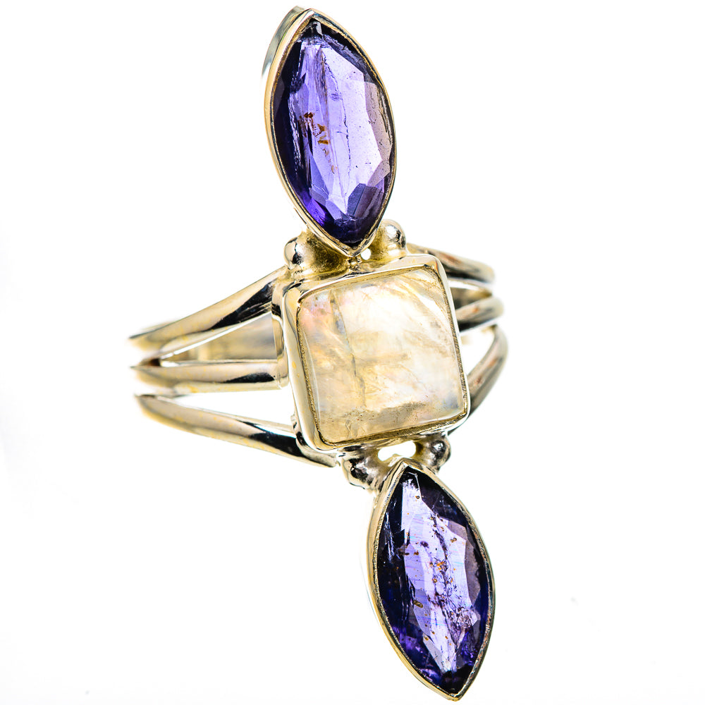 Ana Silver Co Rainbow Moonstone, Tanzanite Ring Size 8.25 (925 Sterling Silver)