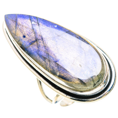 Huge Labradorite Ring Size 6.5 (925 Sterling Silver) RING136513