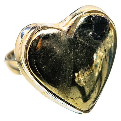 Large Pyrite In Black Onyx Ring Size 8 (925 Sterling Silver) RING136183