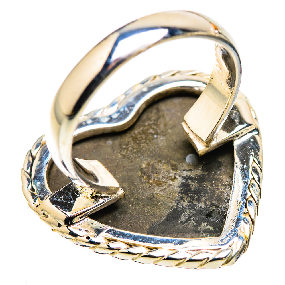 Large Pyrite In Black Onyx Ring Size 6 (925 Sterling Silver) RING135710