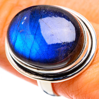 Large Labradorite Ring Size 8.5 (925 Sterling Silver) RING135722