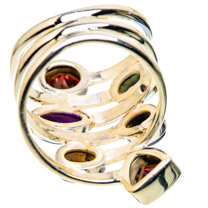 Large Garnet, Amethyst, Tanzanite, Blue Topaz Ring Size 8.25 (925 Sterling Silver) RING136195