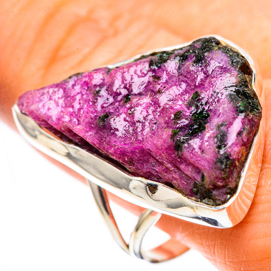 Large Rough Ruby Zoisite 925 Sterling Silver Ring Size 11.5 (925 Sterling Silver) RING137757