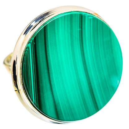 Huge Malachite Ring Size 8.25 (925 Sterling Silver) RING135903