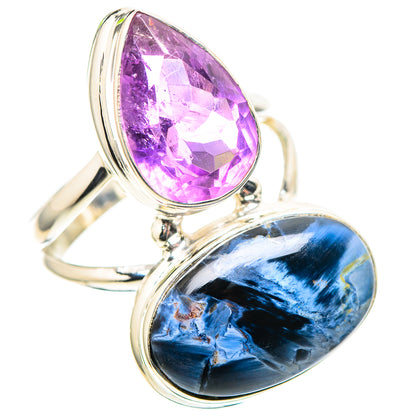 Large Pietersite, Amethyst 925 Sterling Silver Ring Size 7.75 (925 Sterling Silver) RING137527