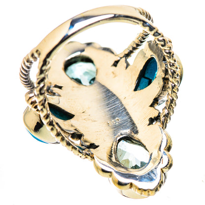 Ana Silver Co Large Blue Topaz, Sleeping Beauty Turquoise Ring Size 6 (925 Sterling Silver)