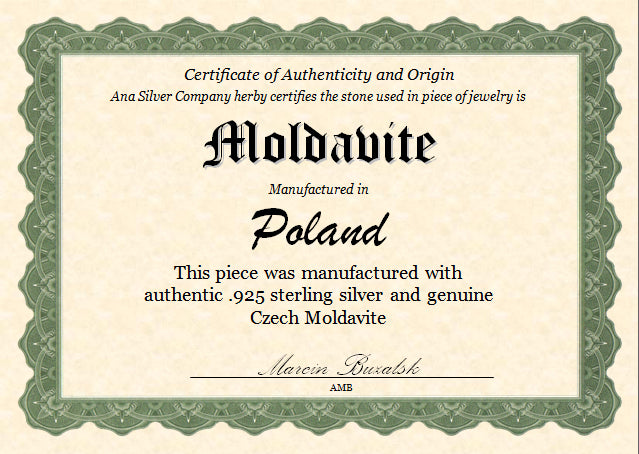 Czech Moldavite Pendants handcrafted by Ana Silver Co - PD754890